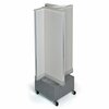 Azar Displays Pinwheel Pegboard Floor Display on Revolving Wheeled Base. Spinner Rack Stand. 700445-WHT